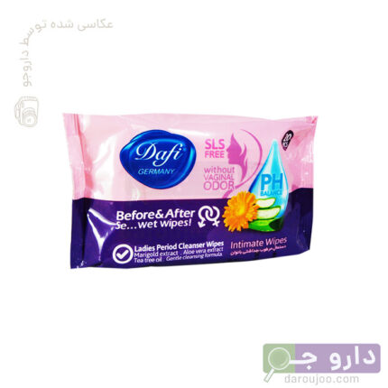 دستمال مرطوب بهداشتی بانوان Dafi ـ 20 عدد
