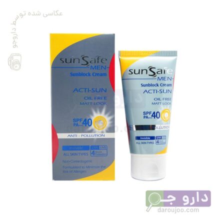 کرم ضد آفتاب آقایان Sun Safe با Spf40 ـ 50 میل